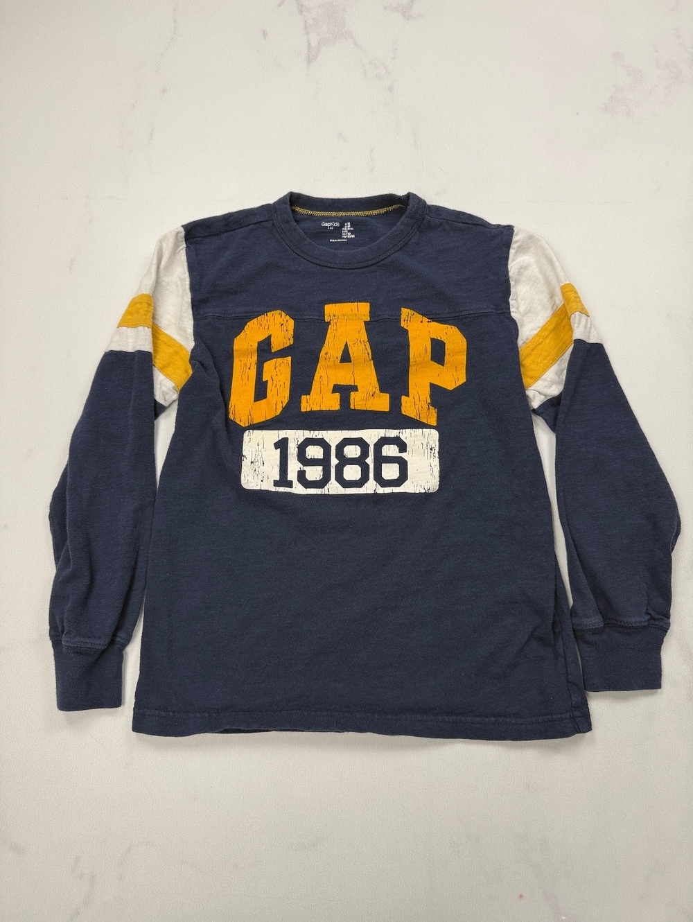 Gap 1986 Sweatshirt Navy Retro Varsity - Boys M 8-9Yrs